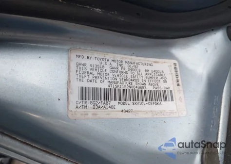 1992 Toyota Camry Dlx from USA, damaged, VIN 4T1SK11E2NU049683